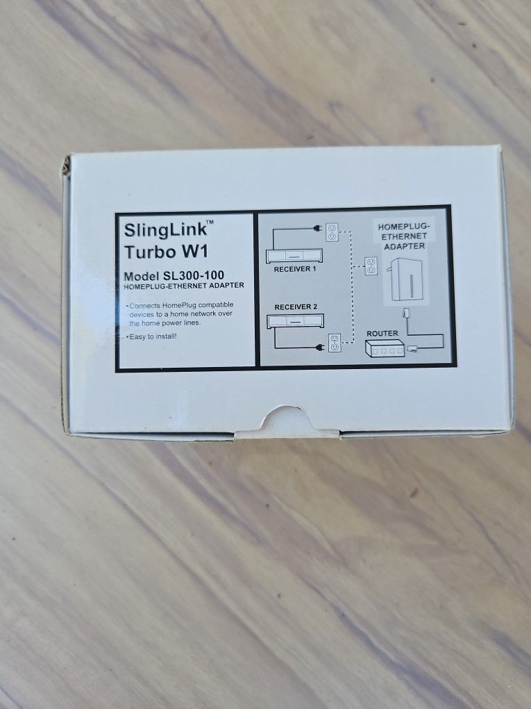 SlingLink Turbo W1 Model SL300-100 Homeplug-ethernet Adapter