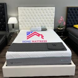 Moderna Cama Queen Size ⏰ Bed Frame ✔️ Mattress Available 