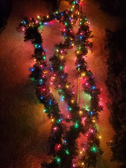 22' prelit pine garland