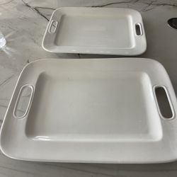 White Serving Trays
