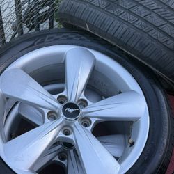 4 Mustang Tires and 18” Rims