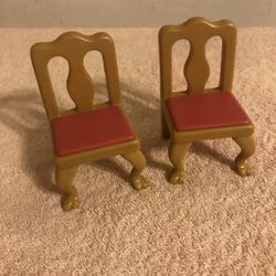 Vintage Little Tikes Grand Mansion Dollhouse Size Dining Room Chairs