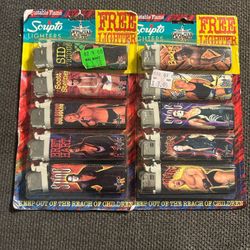 WCW Scripto lighters Unopened WWE 