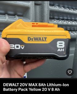 Dewalt 20v 8 AH battery