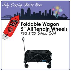 Foldable Wagon - 5" All Terrain Wheels