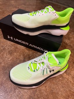Under Armour Running Sneakers White Neon Green