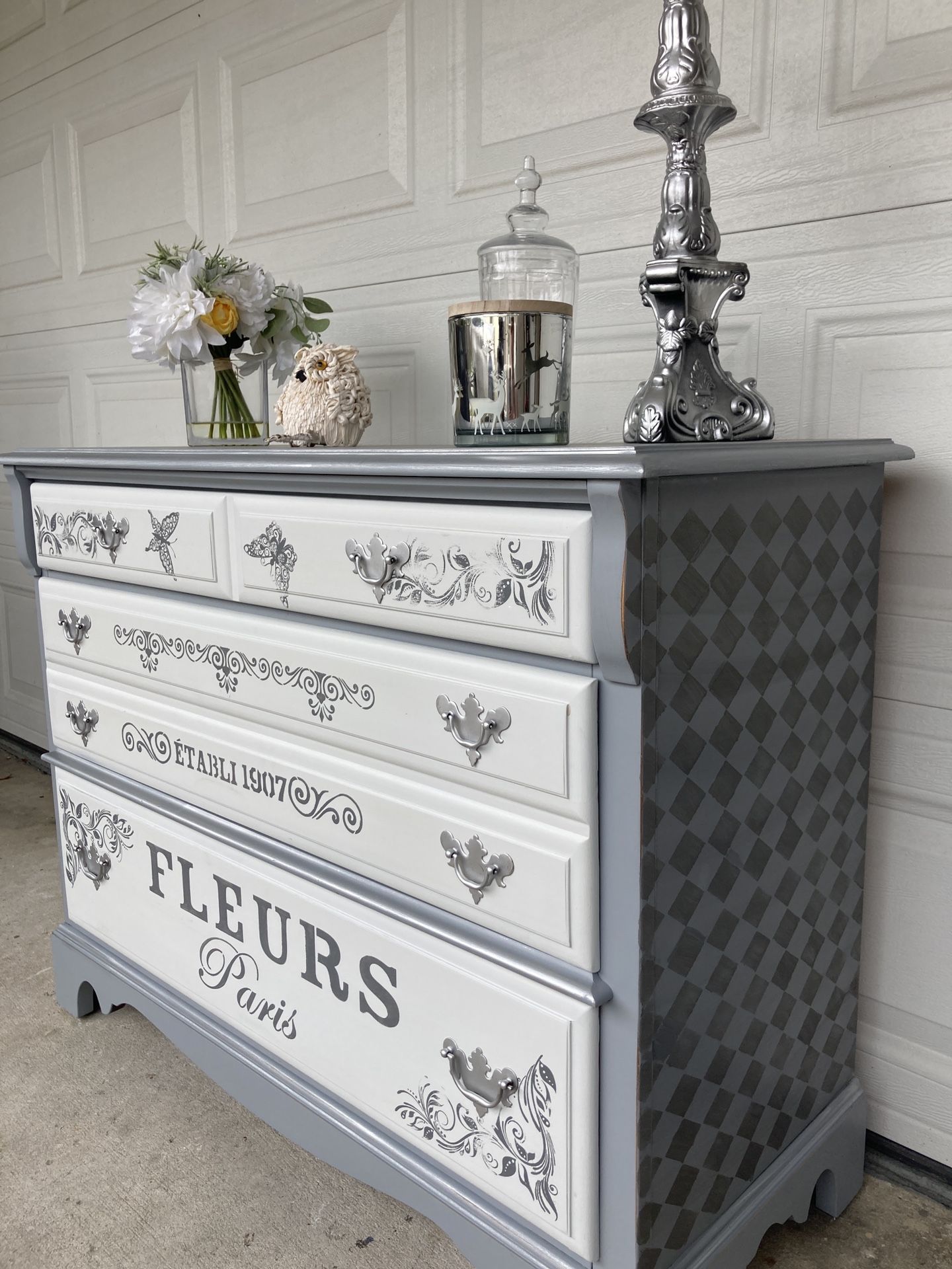 Provincial Dresser Grey White 