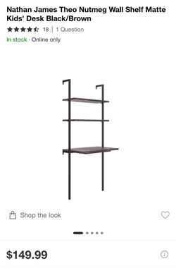 Wall desk with shelves