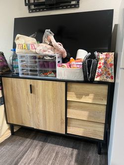 Modern Wood Tv console with Storage or entry dresser