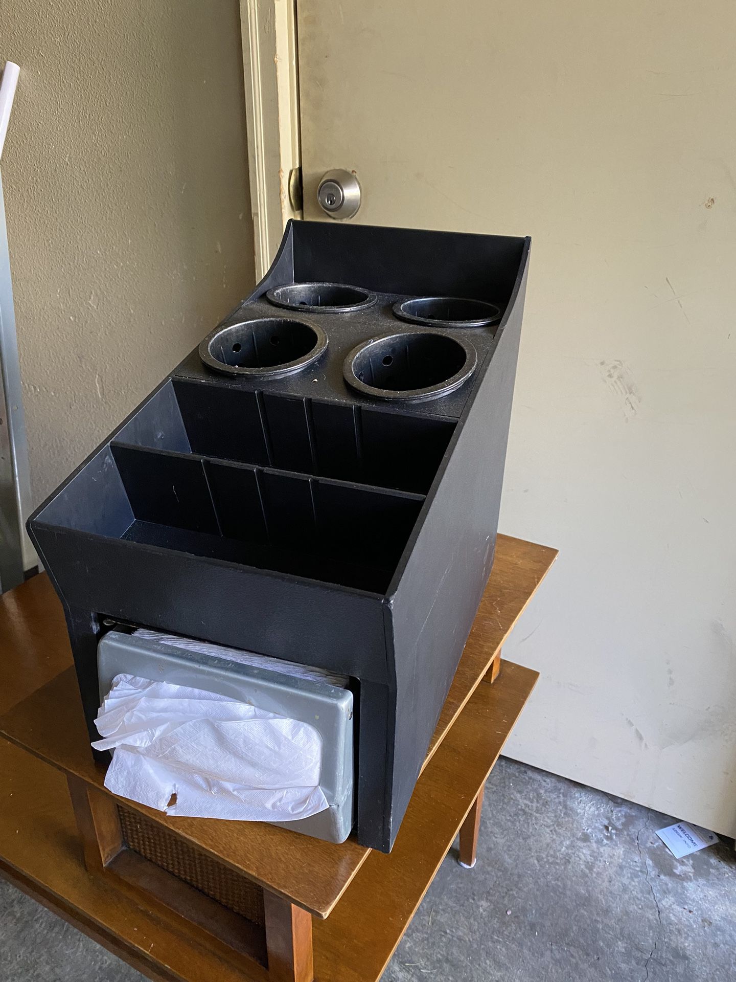 Dispenser For Utensils, Cutlery Napkins