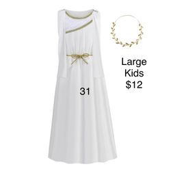 Girls Toga Roman Greek Large Halloween History Theater