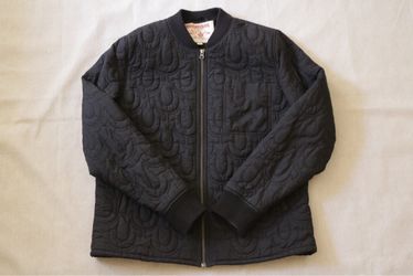 True Religion Men's Size L Black Long Sleeve Full-Zip Quilted Bomber Jacket