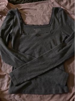 american eagle , long sleeve , small, dark gray.