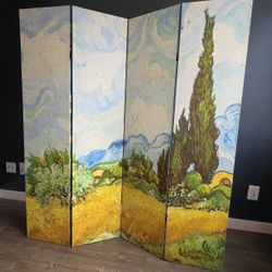 Van Gogh Almond Blossoms / Wheat Field Room Divider