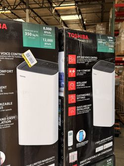 12,000 BTU ASHRAE (8,000 BTU SACC) Portable Air Conditioner, Cools up to 350 Sq.Ft., with Dehumidifier & Fan mode, Control with Remote, Amazon Alexa &