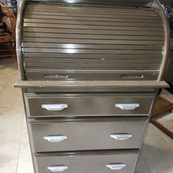 Roll Top Desk Dresser Storage Utility Furniture 