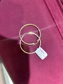 14K Yellow Gold Hoop Earrings 6.4g