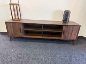 Mid-Century Modern Walnut TV Stand