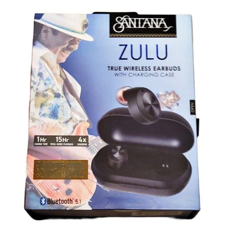 SANTANA ZULU TRULY WIRELESS EARBUDS WITH CHARGING CASE & 15-HOUR PLAYBACK