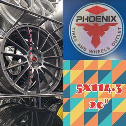 NEW 20" Performance Wheels - Satin Gunmetal - 5x114.3 Fitment ​Details: Enhance your vehicle's stance with these clean and modern 20-inch wheels in a 