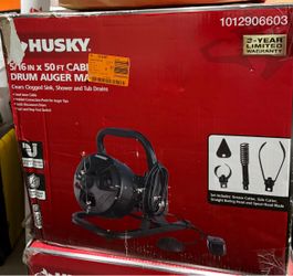 Husky 5/16 in 50ft Cable drum Auger