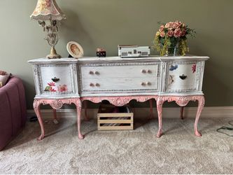 Antique buffet table