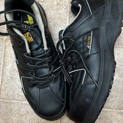 Shoes for Crews SFC PRO Steel Toe Black Leather-Men’s 7 Women’s 8.5