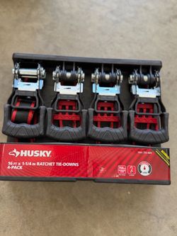 Husky 16 ft Ratchet Tie-Downs 4-Pack