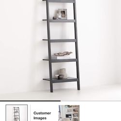 Crate & Barrel - Sawyer Black Leaning 24.5" Bookcase
