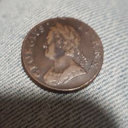 CDB27SX180 COLONIAL 1754 HALF PENNY REALLY NICE SHAPE BRITISH COLONIES