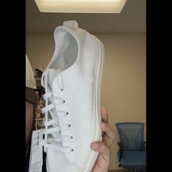 White Canvas Adidas Size 11