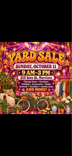 YARD SALE THIS SUNDAY
