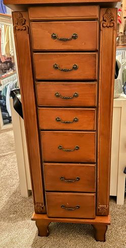 Large Wood Jewelry Storage Organizer