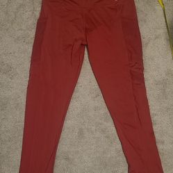 JGX performance Active Pants Maroon Large