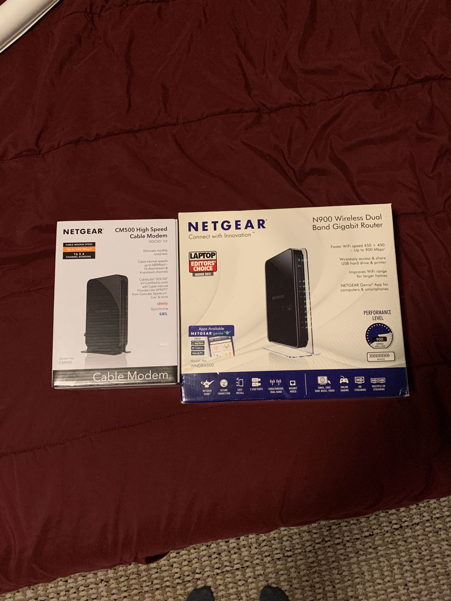 Netgear CM500 High Speed Cable Modem (DOCSIS 3.0) and Netgear N990 Wireless Dual Band Gigabit Router