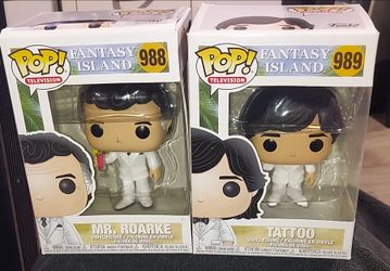 Funko Pop! Television Fantasy Island Set -Mr. Roarke #988 &Tattoo #989 (Vaulted)