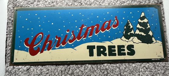 Vintage Christmas Tree Advertising Sign By Mummert