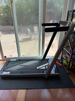 Portable folding treadmill