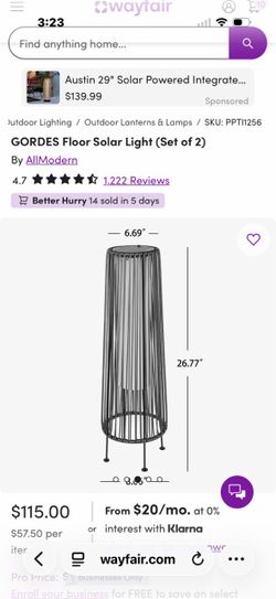 2 patio solar lights
