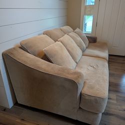 **Priced to Move** Fairmont Designs Cooper Sofa – Microfiber, Light Minx Mocha