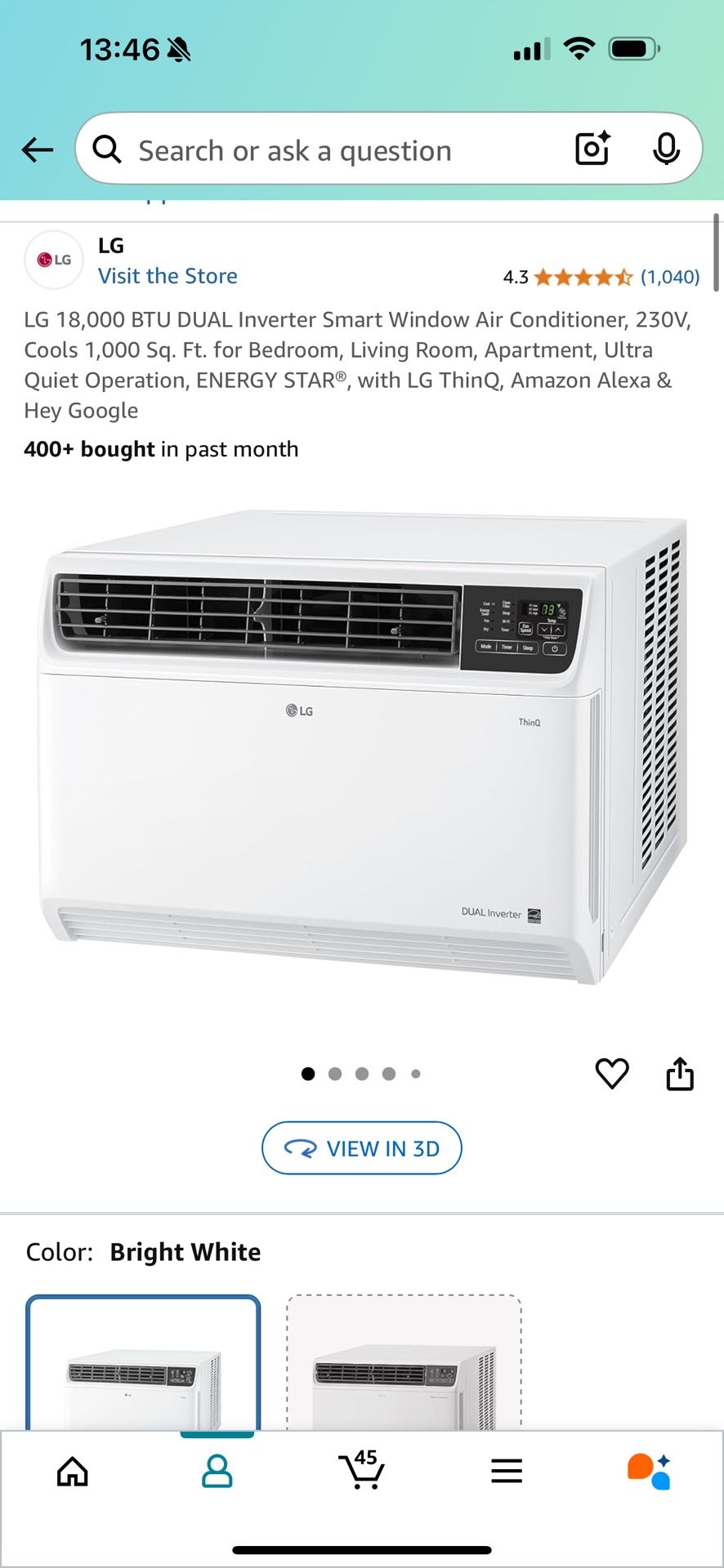 Brand New Window AC – Cools 1000 sq ft (18000 BTU) – Needs Removal Assistance