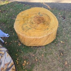 Very Heavy Round Natural Wood Table