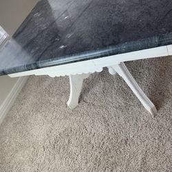Wood Coffee Table With Marble Top
