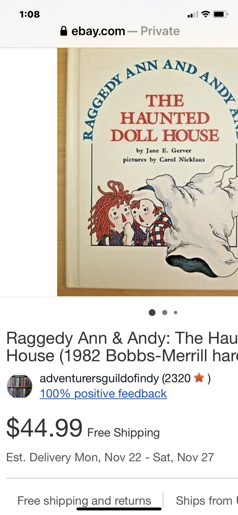 Raggedy Ann and Andy the haunted doll house 