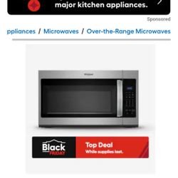 Whirlpool Over The Range Stainless Microwave Oven 