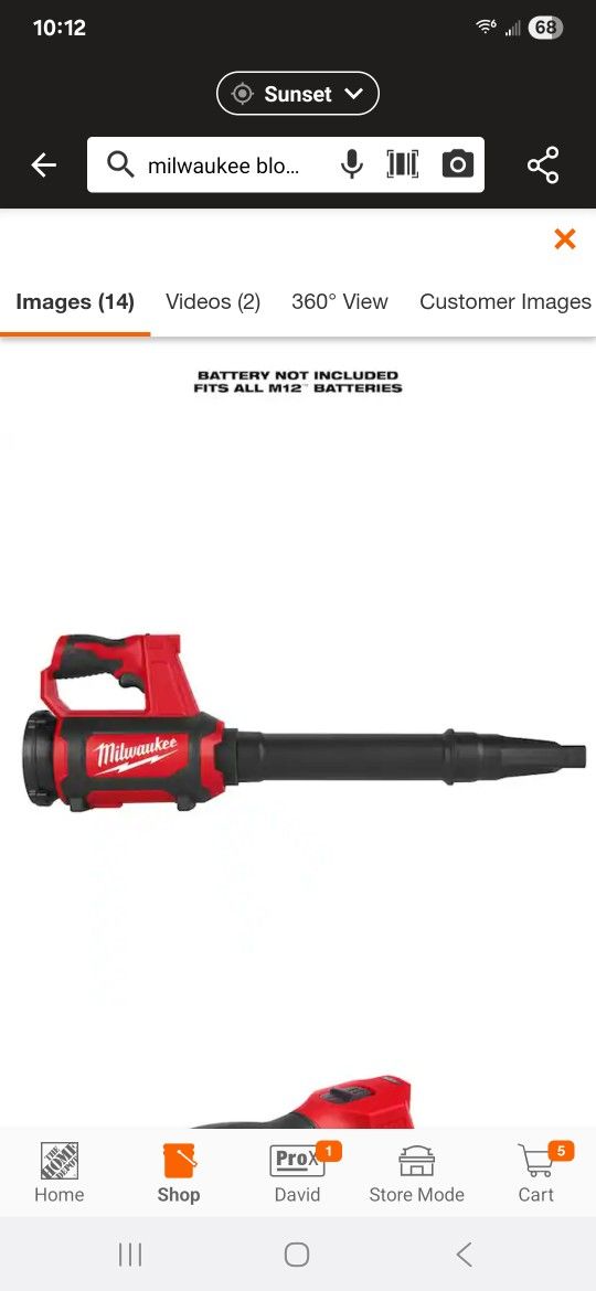 Milwaukee M12 Blower Tool Only