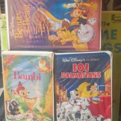 Walt Disney Childrens Riddles 1965 Record And Many  VHS Disney Classic These Are Only A Few!!