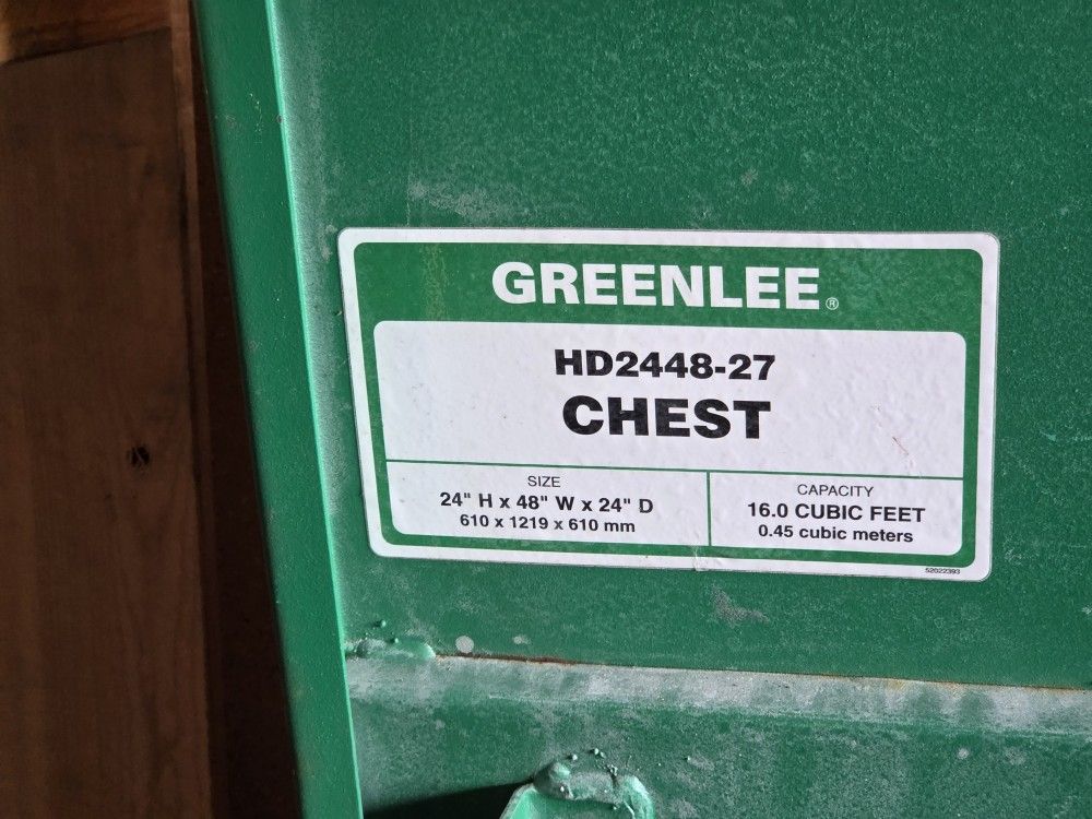 Greenlee 2448 Mobile Storage Chest 48 x 24 x 24" for Job site storage