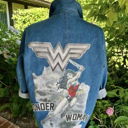 Vintage Women's Wonder Woman Jean Jacket-S-Free Shipping