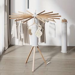 1pc Sturdy Wooden Octopus Laundry Drying Rack